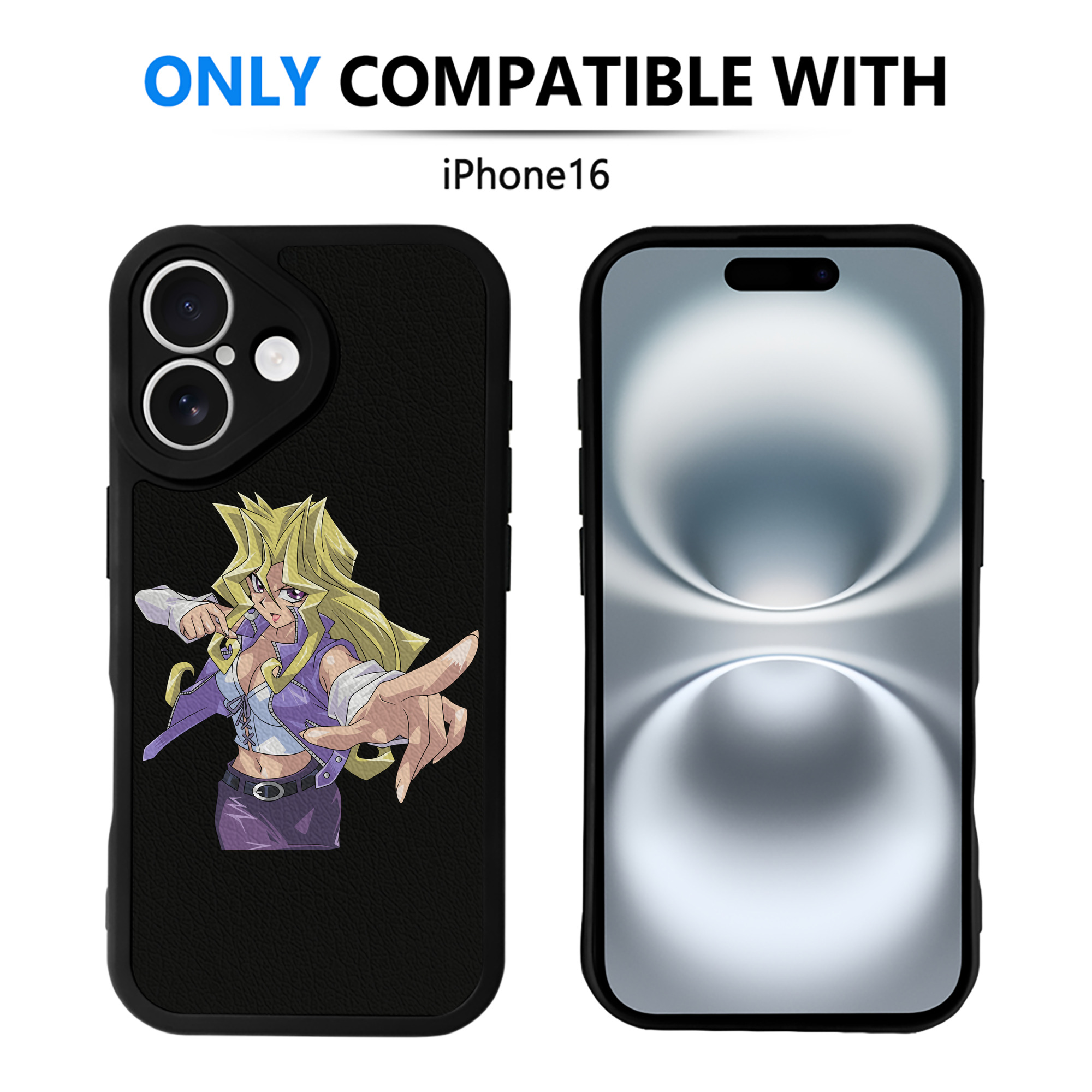 遊☆戯☆王 Yu-Gi-Oh! 【iPhone 16シリーズ対応】シリコンスマホケース（レザー調） 材質：シリコン